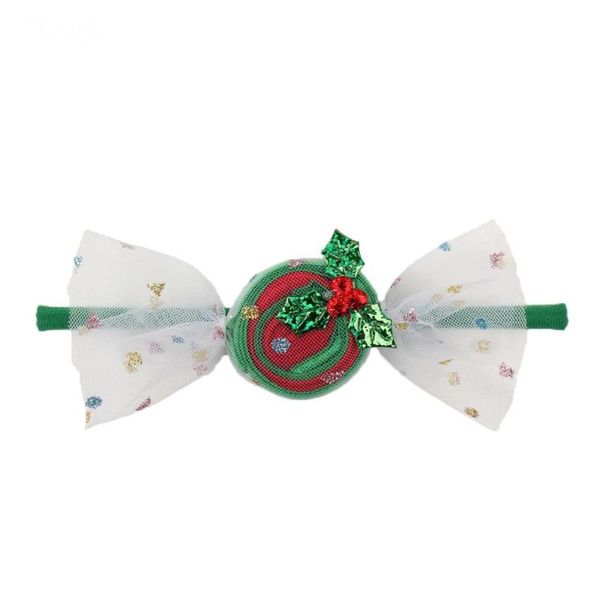 

baby headband ribbon toddler infant kids hair accessories children kids headwear santa claus xmas tree hair accessories, Slivery;white