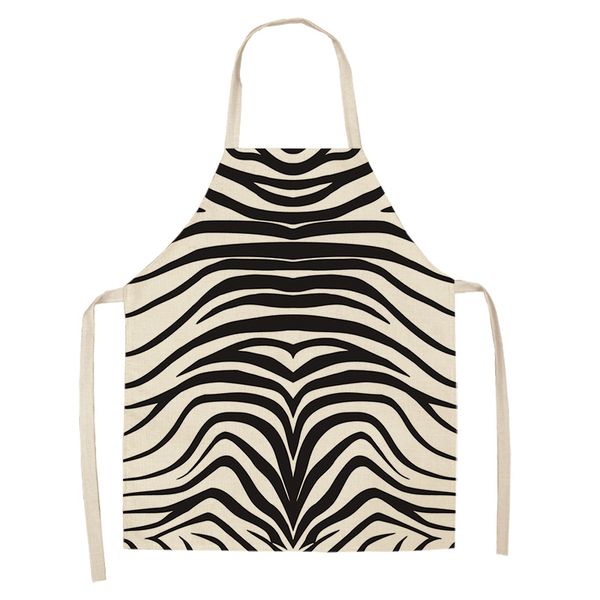 

cloocl zebra stripes apron 3d graphics printed sleeveless polyester aprons home cleaning tools waist baking aprons 68x55cm