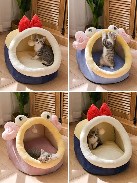 

cat beds & furniture litter four seasons general kennel semi-enclosed house warm villa summer cool removable and washable supplies