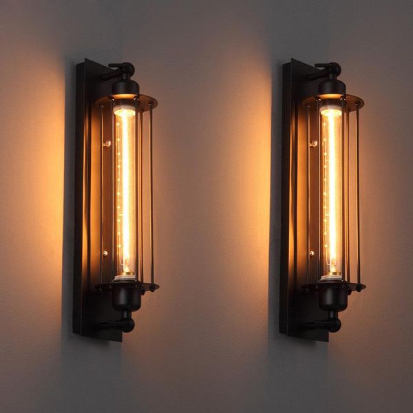

wall lamp american retro rural industrial loft balcony wrought iron edison flute corridor staircase salon