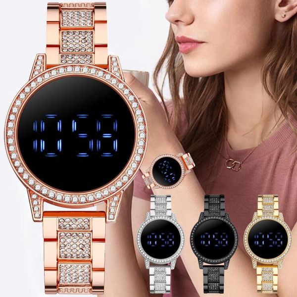

wristwatches women casual quartz stainless steel band diamonds business watch fashion rose gold romantic luxury bracelet waterproof, Slivery;brown