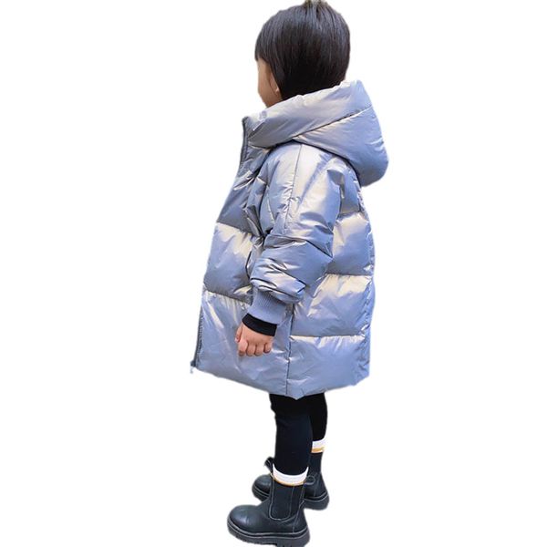 

girls boys down coat winter kids coats children outwear baby childrens clothes jackets hooded child jacket clothing long b8600, Blue;gray