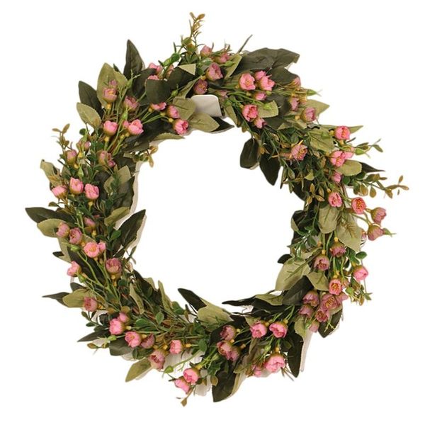 

spring artificial flower wreath for front door window wall hanging weddings, parties, and home decorations