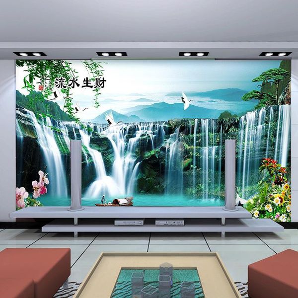 

wallpapers chinese landscape background behind tv sofa wallpaper in the living roomcustomized mural