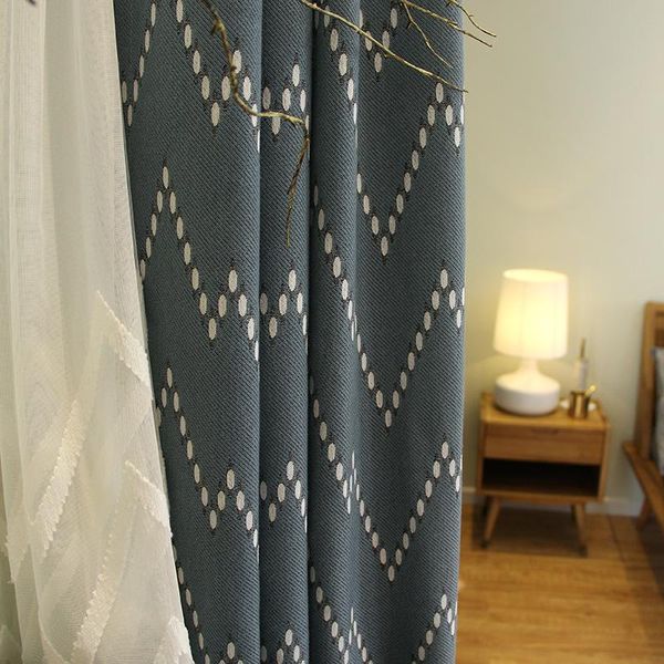 

curtain & drapes customizable jacquard window screen nordic retro shading bay balcony for living room bedroom
