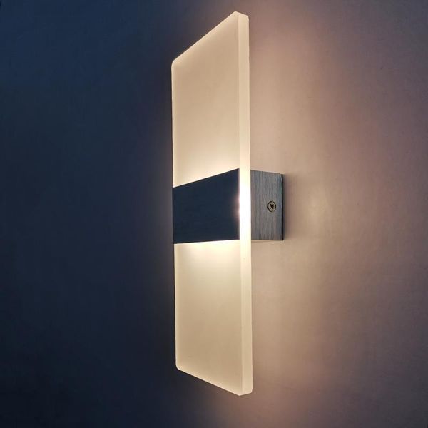 

wall lamp 29cm up down sconce bedside wall-mounted aluminum and acrylic for el indoor living sitting room decoration led