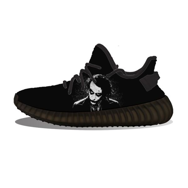 

diy custom clown black running shoes mesh printed mens womens trainers outdoor sports sneakers
