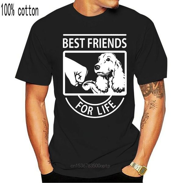 

men's t-shirts cocker spaniel brand men shirt friend t-shirt, White;black