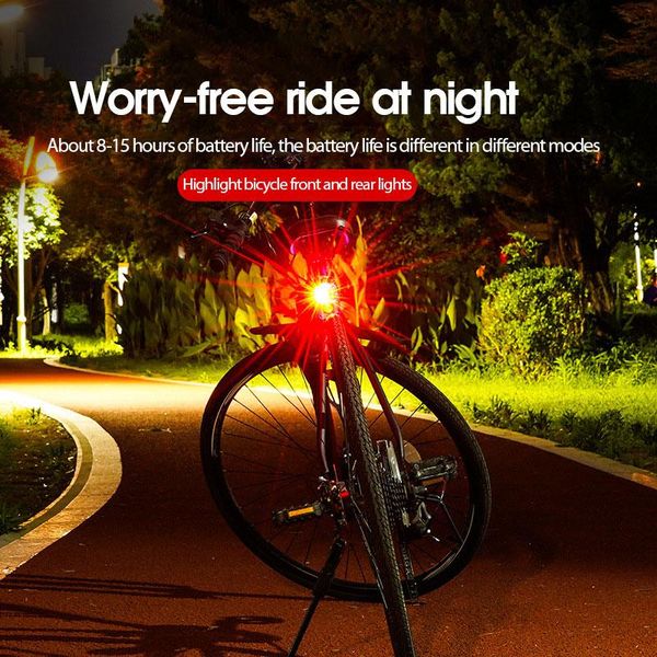 

bike lights light mtb bicycle front back rear taillight cycling safety warning waterproof aluminum alloy helmet
