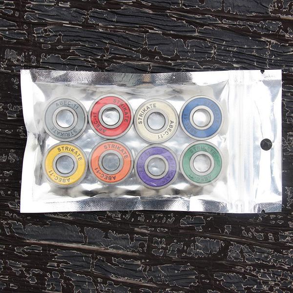 

skateboarding 8pcs carbon steel bearings skateboard longboard groove ball sealed shielded optional color for diy1