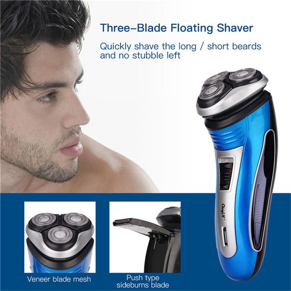 

electric hair beard trimmer usb rechargeable shaver 3d floating heads razors for men bareheaded shaving face care hair cutting45