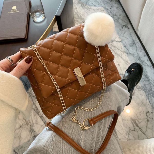 

hbp autumn winter 2021 new fashion one shoulder messenger women's diamond chain bag
