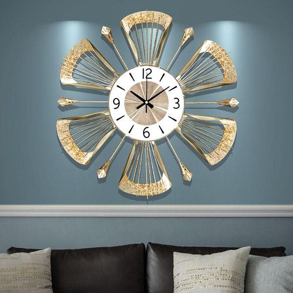 

wall stickers european wrought iron clocks hanging ornaments home livingroom 3d sticker decoration restaurant mural crafts