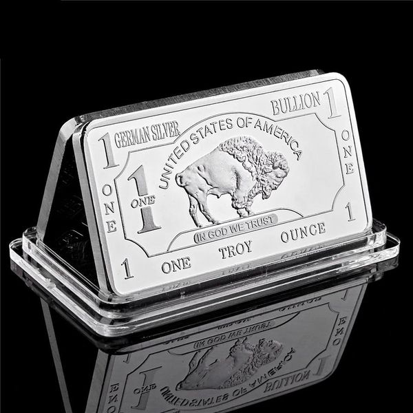 

souvenir german mint 1 troy ounce buffalo germen silver bullion bar replica coins collection platinum silver bars commemorative