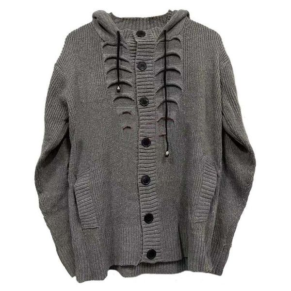 

men's jackets men sweater coat cardigan knitted slim knitwear s-4xl sleeve hooded solid sweaters casual full oversized n, Black;brown