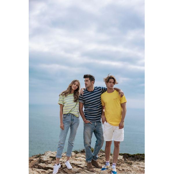 

summer striped t-shirt men plus size 100% cotton chest pocket fashion casual breathable shirt sj170172 ixgm, White