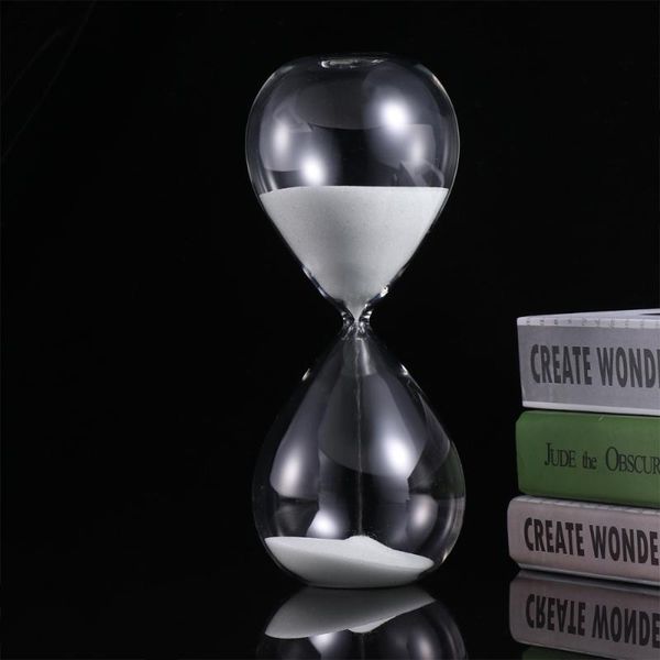 

other clocks & accessories sand clock timer transparent glass modern creative (white)