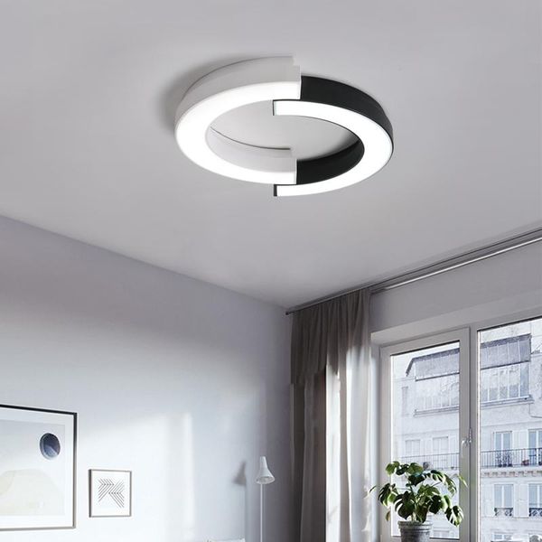 

black+white modern led ceiling lights for bed room study room simple ceiling light round/square lamp light fixtures