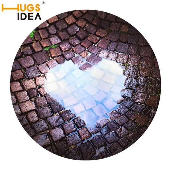 

carpets hugsidea 3d trap/ heart design floor mat carpet round thin green doormat for living room kids bedroom mats kitchen rugs