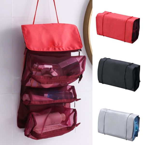 

storage bags detachable large-capacity cosmetics travel bag roll up makeup organizer carrying case pouch pldi88