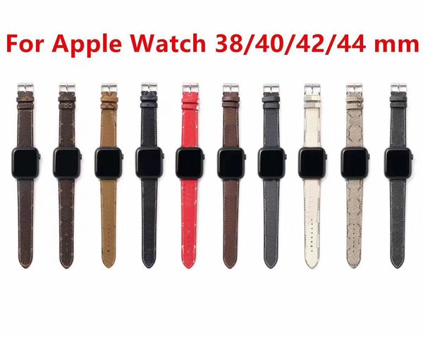 

luxury designer watchbands watch band 42mm 38mm 40mm 44mm iwatch 2 3 4 5 bands leather strap bracelet fashion stripes watchband