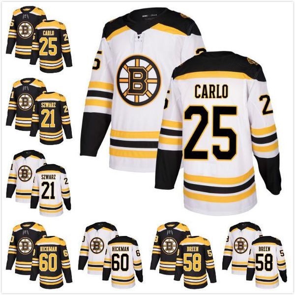 

2017 new mens boston bruins 21szwarz 58 chris breen 25 brandon carlo 60 justin hickman ice hockey jerseys ing, Black;red