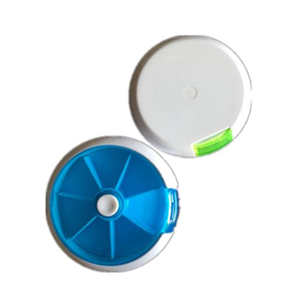 

pill storage box medicine case 7 day organizer round shape portable for travel sn-hot