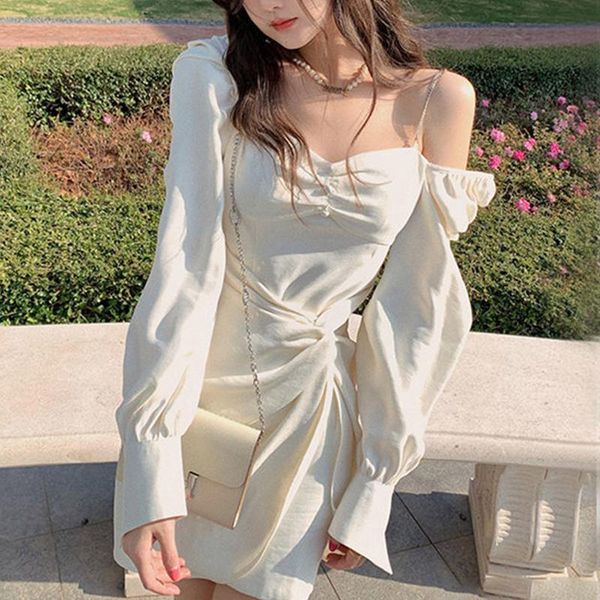 

casual dresses party night mini dress summer designer kawaii women elegant strap solid sweet female french high street, Black;gray