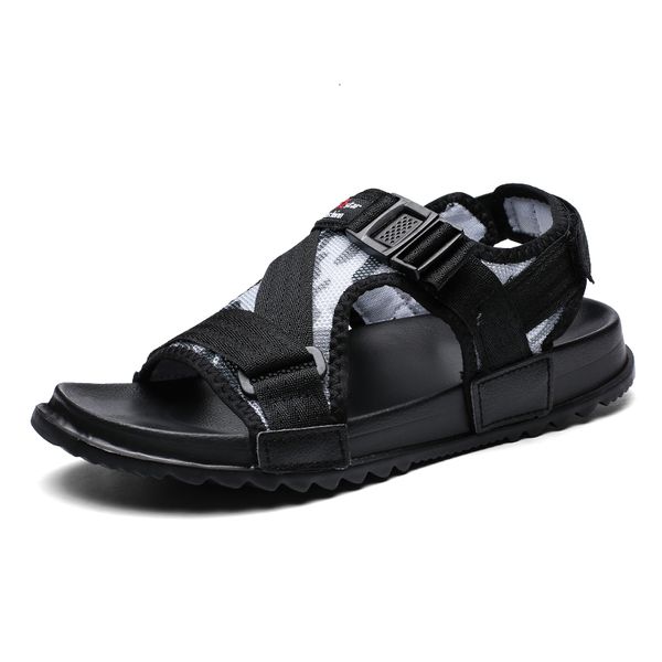 

2021 new casual men sandals summer sandal mens sandles outdoor breathable comfort slip on plus size open shoes sandalias eva sa99, Black