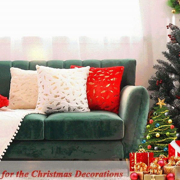 

cushion/decorative pillow festival atmosphere cover short plush gilded feather
