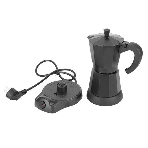 

300ml portable electric coffee maker stainless steel espresso mocha coffee pot percolator tools filter eu plug