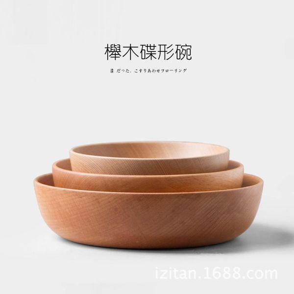 

bowls natural beech japanese storage wood bowl rice household soup ramen noodle restaurant tableware