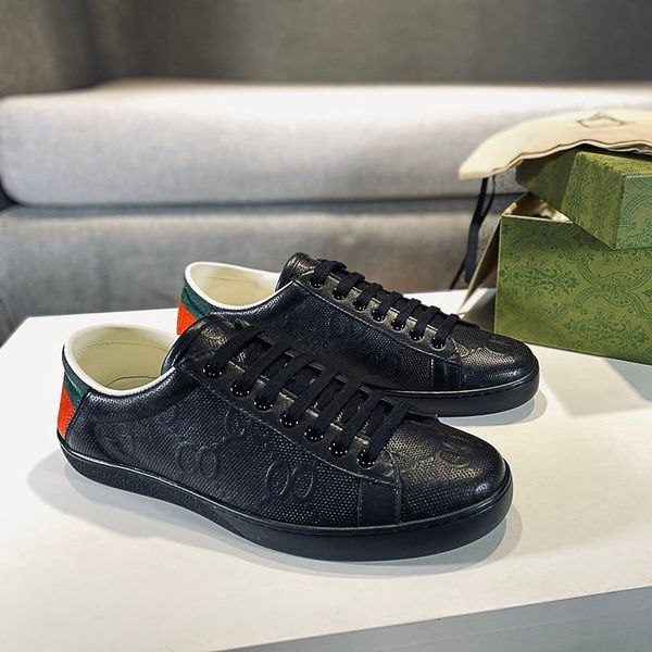 

snake men women sneaker casual shoes low leather sneakers ace bee stripes shoe walking sports trainers drop . ee, Red;white