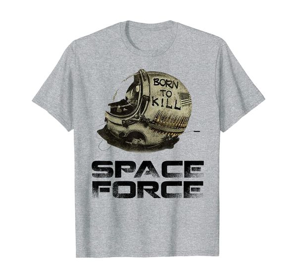 

born to kill - space force t-shirt, White;black