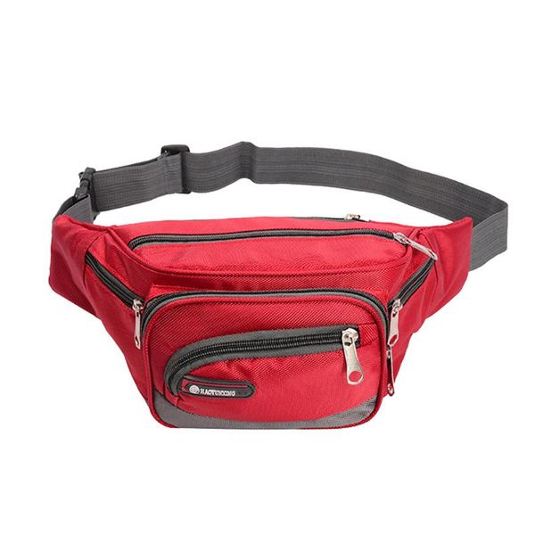 

women men pockets storage street outdoor sports adjustable strap oxford cloth zipper casual hiking traveling camping waist pack