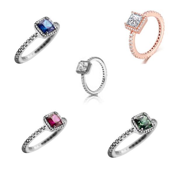 

cluster rings timeless elegance ring rose & clear cz woman for jewelry making 925 original silver make up gift, Golden;silver