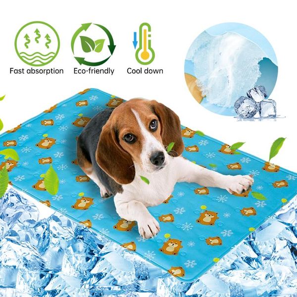 

kennels & pens 30/40/50cm summer soft ice pet dog cat mat sleeping bed waterproof cold cooling puppy seat pads cushion