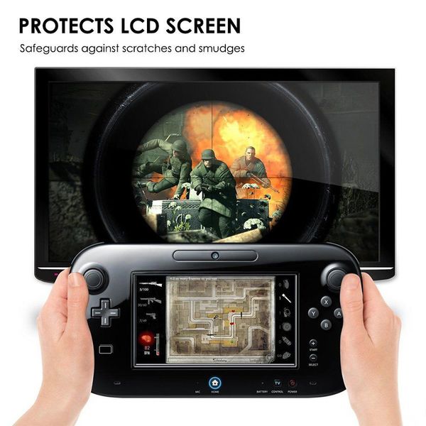 3PCS Anti-Blare LCD Screen Clear Clear Pline Protector Cover для Nintend GamePad для Wii U Joystick