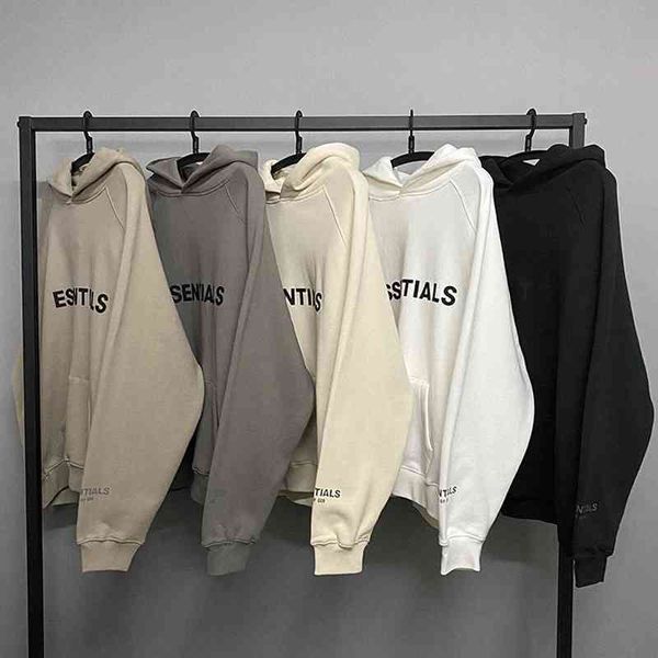 

2021 warm hooded hoodies mens womens fashion streetwear pullover sweatshirts loose lovers spring summer oversize short essentials01, Black