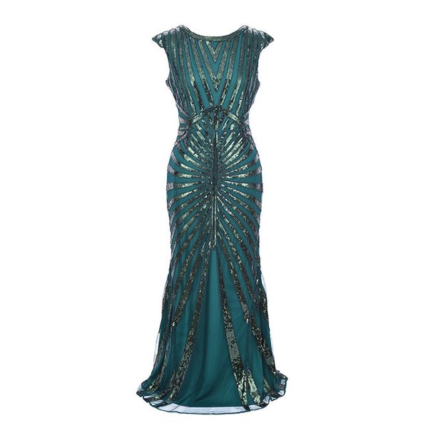 

round neck sequined mermaid vintage formal evening dresses sleeveless 2021 vestido de noite manga longa, Black;red