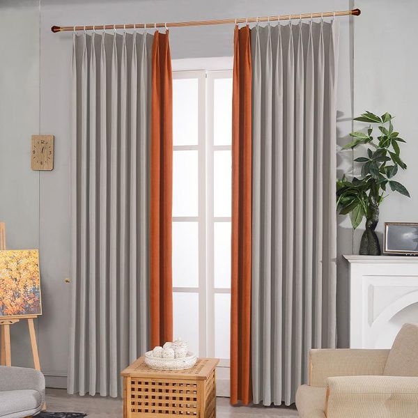 

curtain & drapes modern minimalist high shading baby velvet solid color stitching chenille insulation curtains for living room bedroom