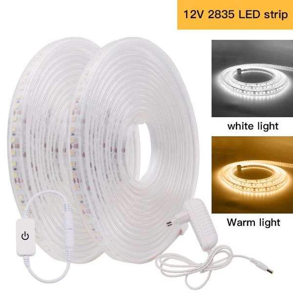 

strips 12v 24v dimmable led strip light flexible tape 2835 120leds/m ribbon ip67 waterproof rope stripe 3000k 4000k 6000k