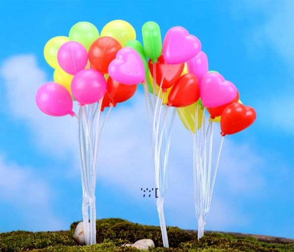 Mini Balon Peri Bahçe Dekoratif Şeyler Yapay Reçine Minyatür Aksesuar Peri Bahçe Süslemeleri için LLD12466