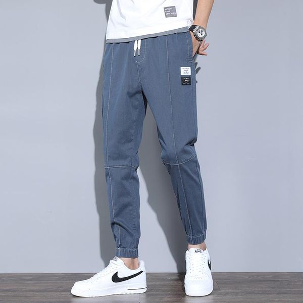 

men's pants mens 2021 soild color cargo slim streetwear fashion classic for male casual jogging long trousers large size, Black