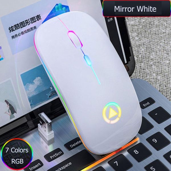 

mice rgb wireless mouse gaming gamer computer silent rechargeable usb mause 4 keys led backlit for pc lapgame