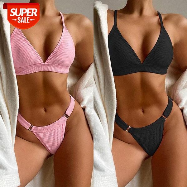 

bathing suits swimsuit ladies split solid color bikini b225 #sr5m, White;black
