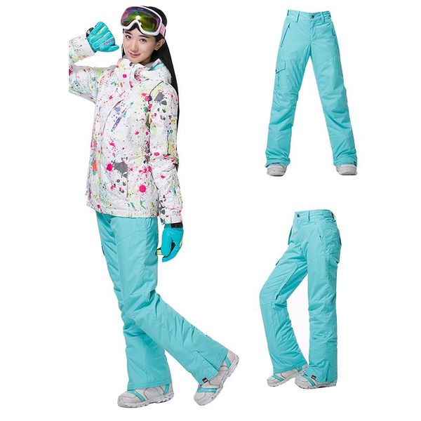 

skiing pants women solid pant winter warm thick cotton snowboarding trousers female girl climbing hiking ski sports