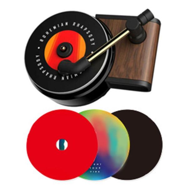 

car air freshener fragrance diffuser vent clip vintage record player decor nj88