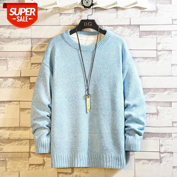 

men's sweaters spring autumn winter clothes 2021 pull oversize -4xl 5xl korea style casual standard pullovers #na5v, White;black