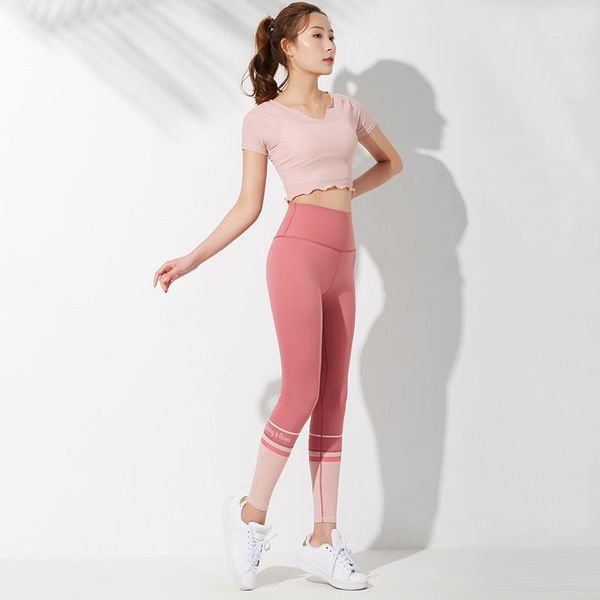 

yoga outfit two piece set women's tracksuit for fitness seamless sport suit leggings running breathable crop sportswear